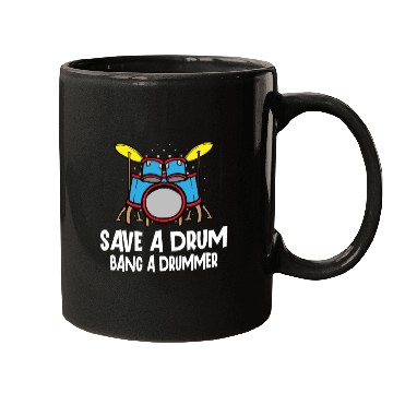 Discover Drummer Drums Music Drum Set Drumming Mugs
