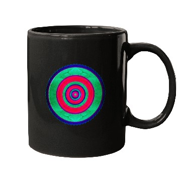 Discover Green-Pink Circle Geometric Pattern Mugs