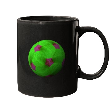 Discover Neon Green 3D with Purple Connected Star Shapes Mugs