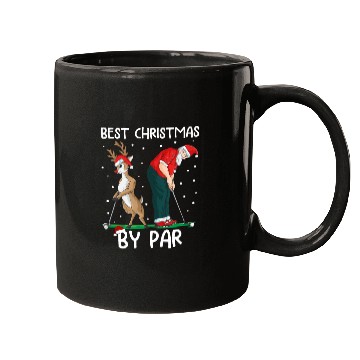 Discover Golf Reindeer Golfer Christmas Santa Claus Golfing Mugs