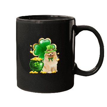 Discover Pomeranian Dog Shamrock St Patricks Day Mugs