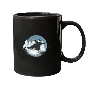 Discover Snowboarding in the mountains for snowboarders Mugs