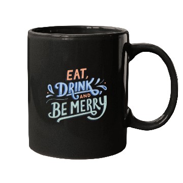 Discover Black Vibrant Typography Merry Christmas Mugs