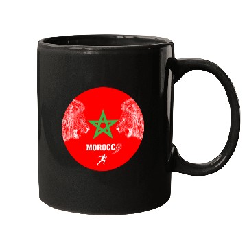 Discover Morocco Soccer Lion Emblem Mugs