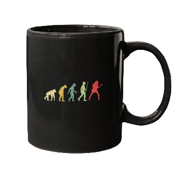 Discover Guitar Rock Girl Evolution Mugs