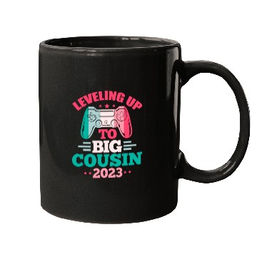Discover Leveling Up To Big Cousin 2023 Mugs