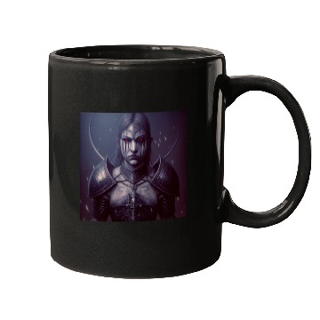 Discover Mashup Female Vampire & Dark Fantasy Knight Mugs