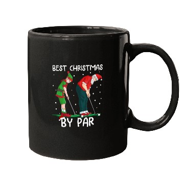 Discover Golf Elf Golfer Christmas Santa Claus Golfing Mugs