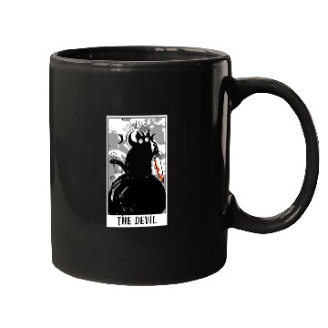 Discover The Devil Tarot Card Funny Cat Tarot Card A Tarot Mugs