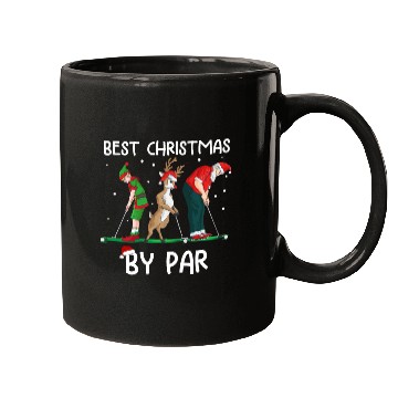 Discover Golf Elf Golfer Christmas Santa Claus Golfing Mugs