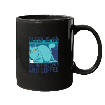 Discover Cat Drinking Coffee Tired I Need Coffee Mugs