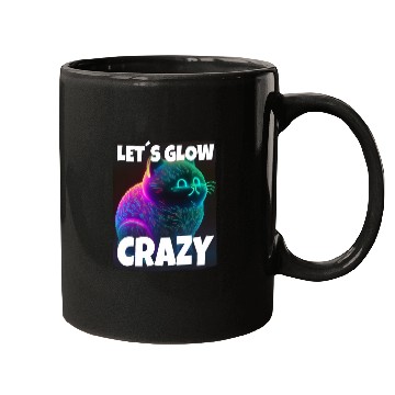 Discover Lets Glow Crazy Cat Kitten Fluffy Cat Mugs