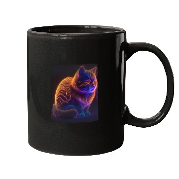 Discover Lets Glow Crazy Cat Kitten Fluffy Cat Mugs