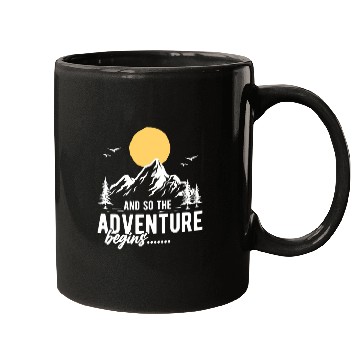 Discover And So The Adventure Begins Mugs