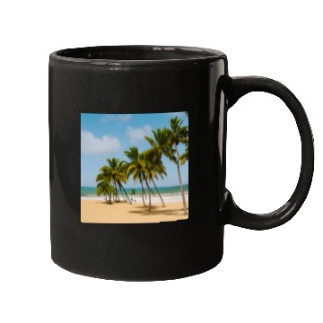 Discover Calm beach with palm trees Mugs