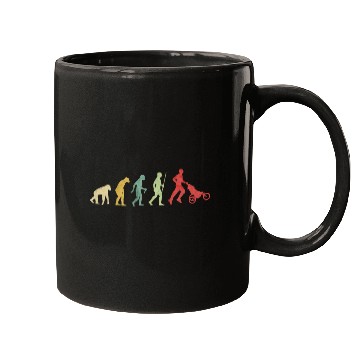 Discover Father Running With Baby Carriage Evolution Mugs