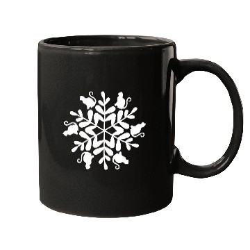 Discover Cats Snowflake Christmas Winter Snow Holiday Kitty Mugs