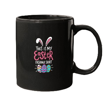 Discover This Is My Easter Pajama Sunday Egg Hunt Holiday Mugs
