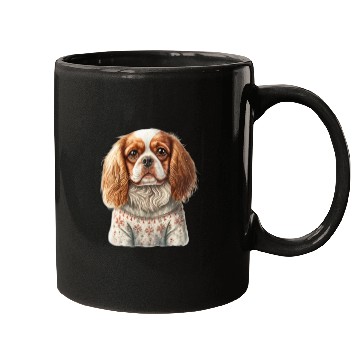 Discover Cute Cavalier King Charles Spaniel Christmas Mugs