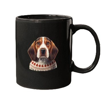 Discover Festive English Coonhound in a Christmas Sweater Mugs