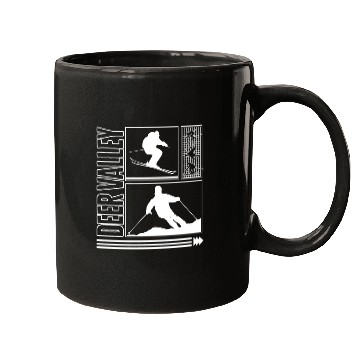 Discover Ski Mugs, Deer Valley Souvenir Skiing Snowboard
