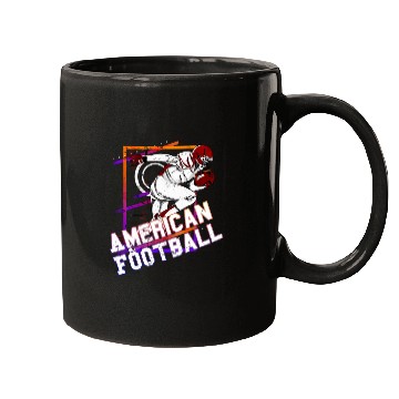 Discover American Football Player Vintage Retro USA Sport Mugs