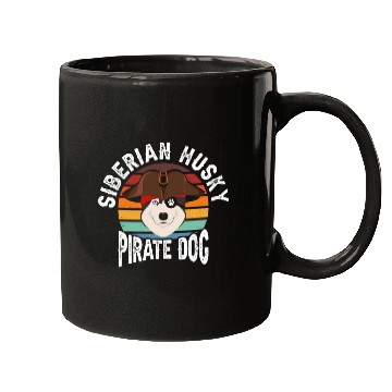 Discover Siberian Husky Pirate Dog Mugs