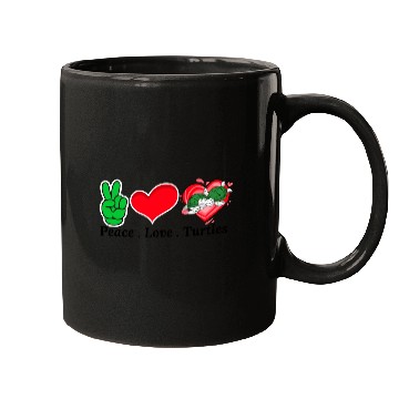 Discover Peace ,Love , Turtles Mugs