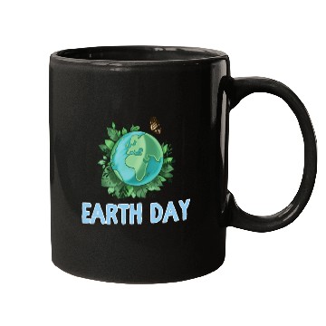 Discover Earth Day Gift Globe Plants Butterfly Save the Mugs