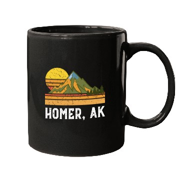 Discover Mountain Sunset Vacation Homer Alaska Mugs