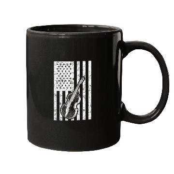 Discover Double Bass Instrument US Flag Double Bass Mugs