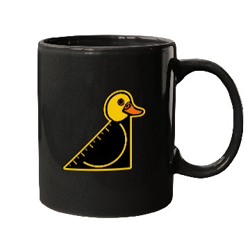 Discover Funny Yellow Set Square Duck Mugs