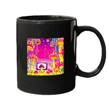 Discover Psychedelic Video Game Fantasy World Mugs