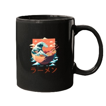 Discover Ramen bowl painting. Text means "Ramen" Mugs