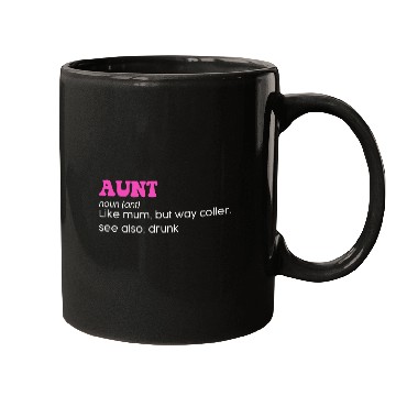 Discover Funny Aunt Definition Apparel Mugs