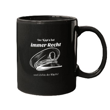 Discover Captain's Mugs with German Text "Der Käpt'n hat
