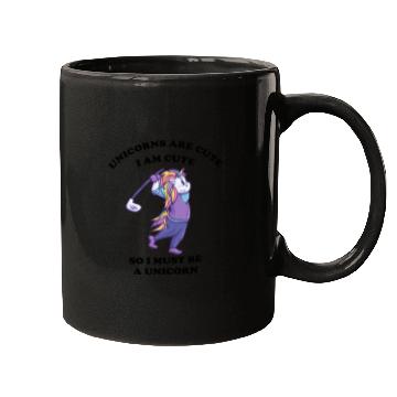 Discover Unicorn on the golf course Mugs