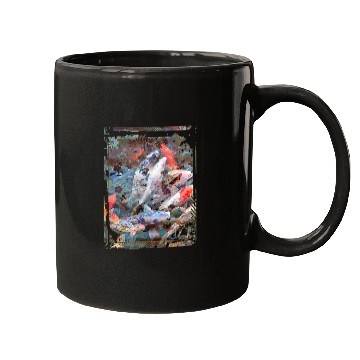 Discover Japan Koi Fish Pond Collage Art 88 Mugs