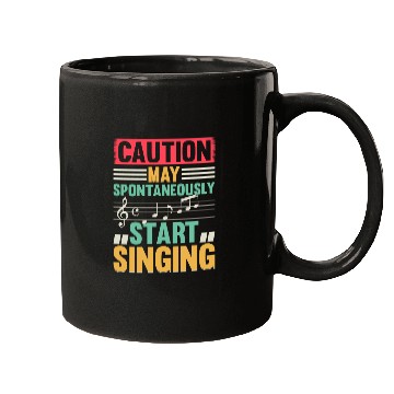 Discover Music Lover - Caution May Spontaneously Start Sing Mugs