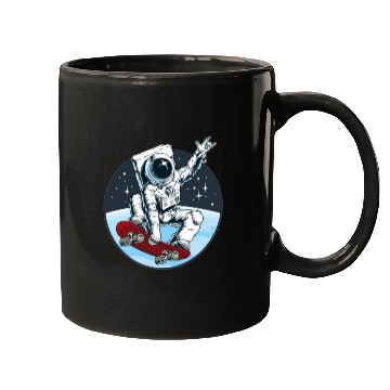 Discover Skateboarding Astronaut Mugs