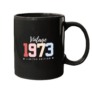 Discover 50 Years Vintage 1973 Retro 50th Birthday Mugs