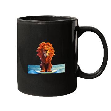 Discover Surfer lion Mugs