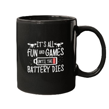 Discover Fun And Games Drone Battery Quadcopter Pilot Mugs