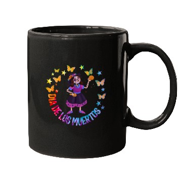 Discover Dia De Los Muertos Mugs, Girl Sugar Skeleton