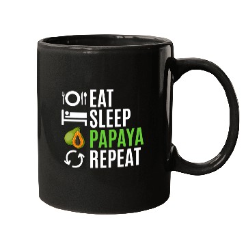 Discover Eat Sleep Papaya Repeat Mugs