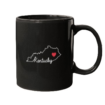 Discover Kentucky Card with Heart USA America Mugs