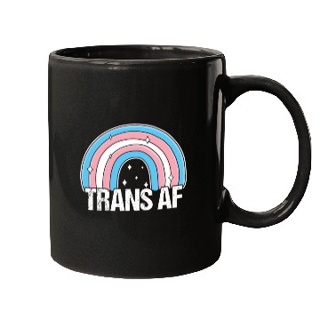 Discover Trans AF Transsexual Transgender Pride Flag Rainbo Mugs