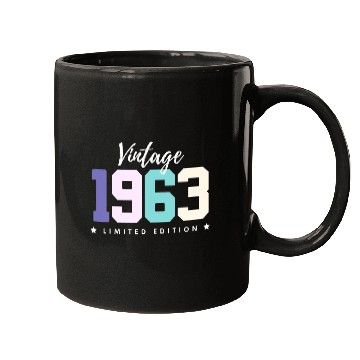 Discover 60 Years Vintage 1963 Retro 60th Birthday Mugs