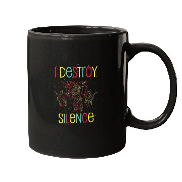 Discover I Destroy Silence Drummer Band Music Beat Drum Mugs