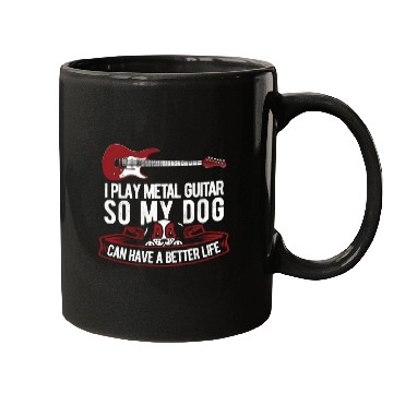 Discover Metal Guitar Dog Mugs